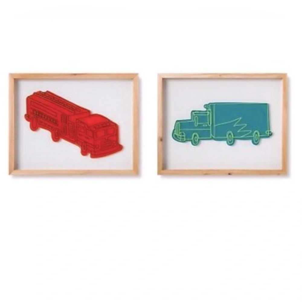 Pillowfort Wall Decor 2-Pack Car and Truck